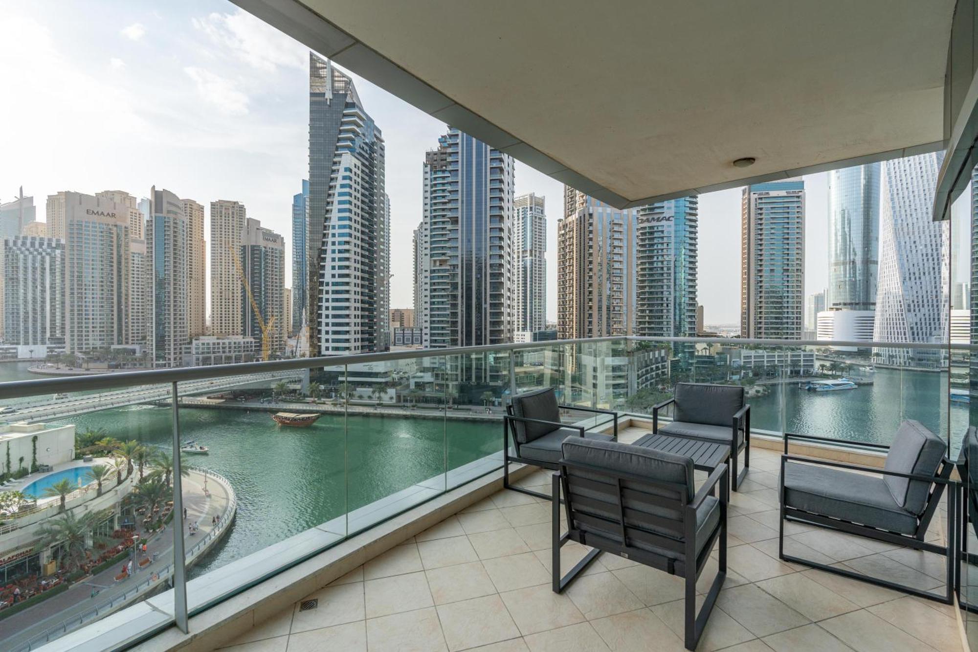 Vacay Lettings - Full Marina View 3 Bedroom Plus Maid Room 迪拜 外观 照片